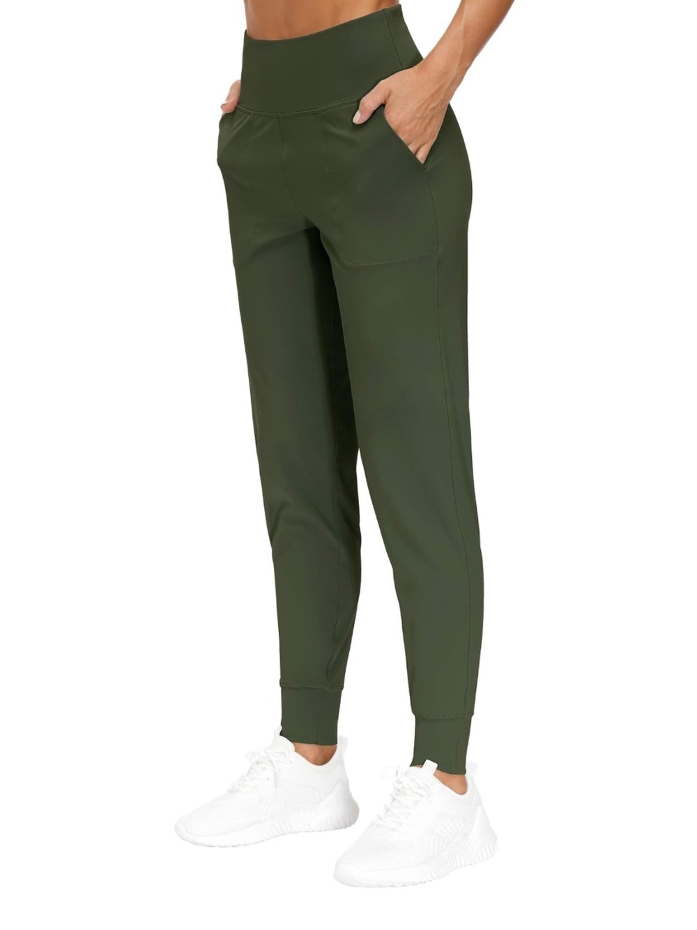 Gym People Olive Green Joggers Track Pants Relaxed Fit Leggings Sz Small